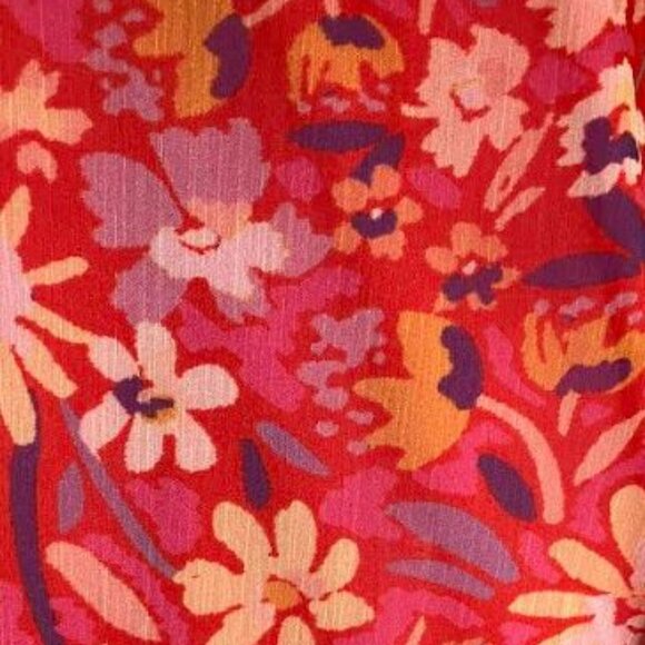 Lulus Flower Fun Red Multi-Floral Print Palazzo Pants Size S EUC - Picture 12 of 12